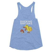 "DUCKING SHIITAKE" Women's Tri-Blend Racerback Tank