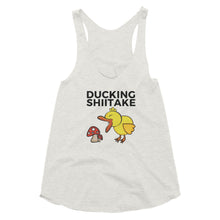 "DUCKING SHIITAKE" Women's Tri-Blend Racerback Tank