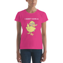 "I DON'T GIVE A DUCK" Women's short sleeve t-shirt