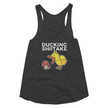 "DUCKING SHIITAKE" Women's Tri-Blend Racerback Tank