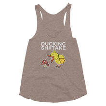 "DUCKING SHIITAKE" Women's Tri-Blend Racerback Tank